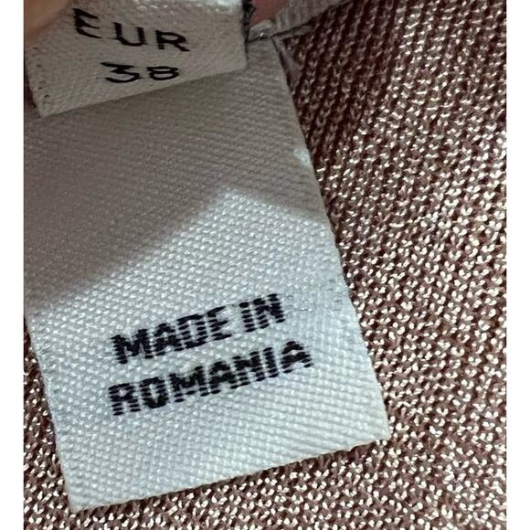 NWT RIVER ISLAND mini dress open back sleeveless rushed SIZE 8 Peach - Picture 8 of 9